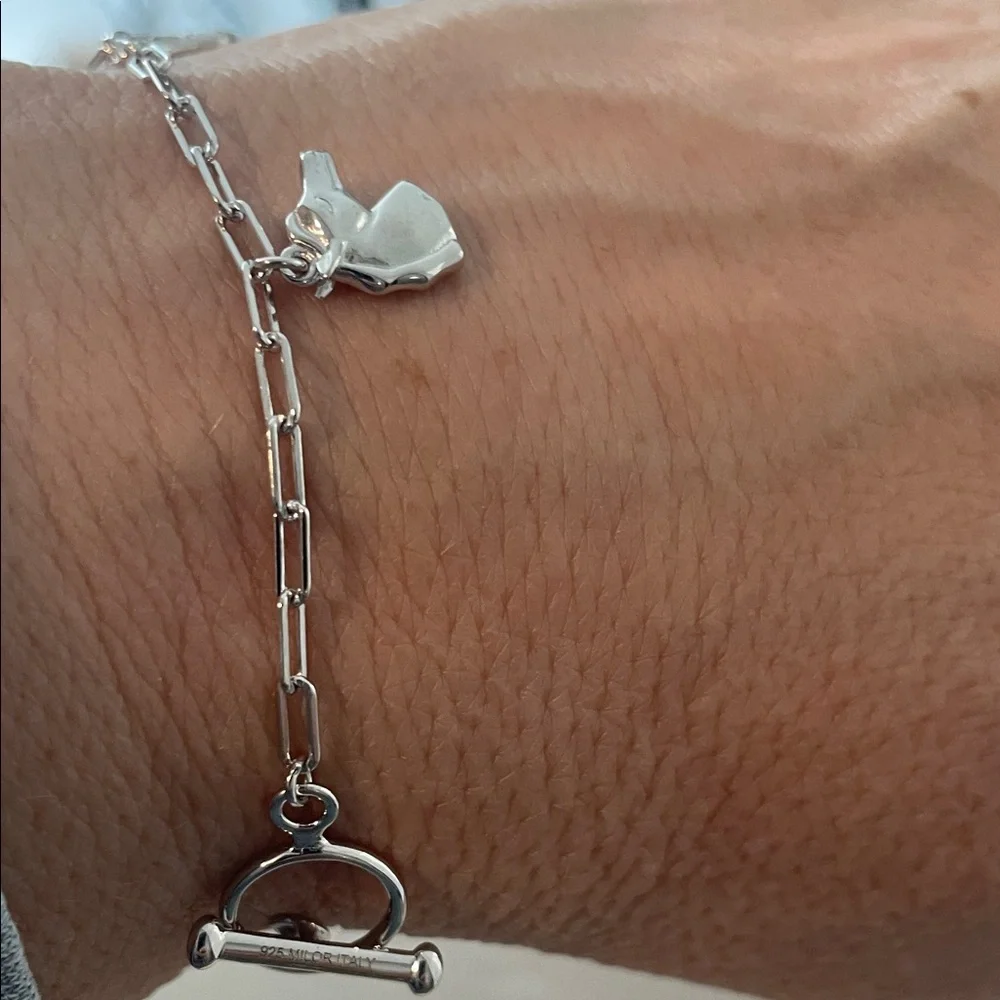 Milor Sterling Silver Western Charm Bracelet with 5 Charms